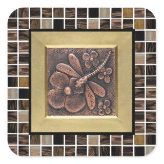 Copper Glass Tiles Sticker