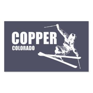 Copper Mountain Colorado Skier Rectangular Sticker