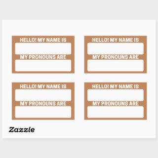Copper Name & Pronoun Labels