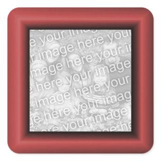 Copper Red Border Square Sticker