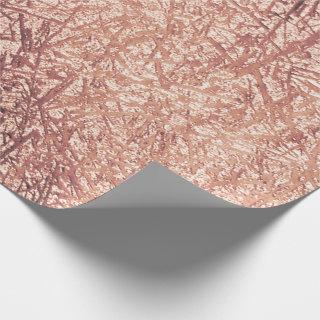 Copper Rose Gold Peach Metallic Abstract Urban
