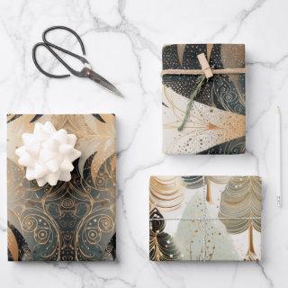 Copper Trees In A Forest Pattern Design  Sheets