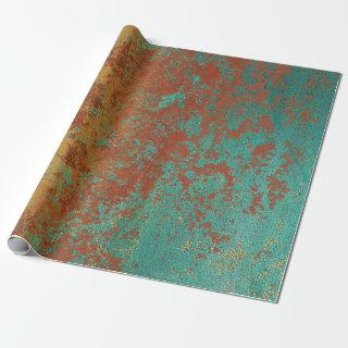 Copper Turquoise Blue Orange Brown Texture