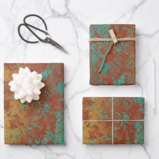 Copper Turquoise Blue Orange Brown Texture  Sheets