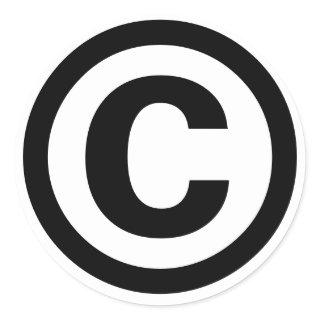 Copyright! Apply Liberally Classic Round Sticker