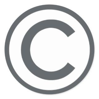 Copyright Classic Round Sticker