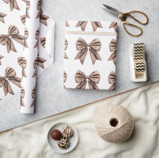 Coquette Bow Pattern Mocha Brown
