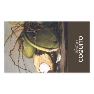 Coquito Coconut Classic Marketing Rectangular Sticker