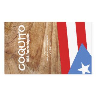 Coquito Puertorriqueno Flag Rectangular Sticker