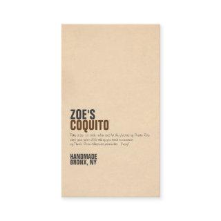 Coquito Rustic Modern Business Card