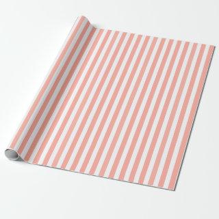 Coral and white candy stripes