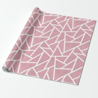 Coral and white mosaic pattern