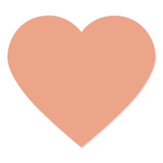 Coral-pink Golden Solid color Heart Sticker