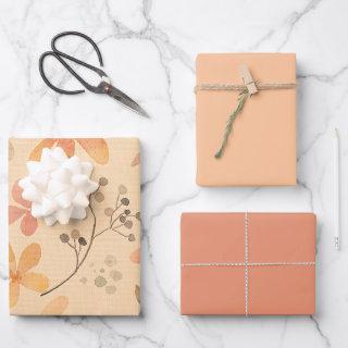 Coral-pink Golden Solid color  Sheets