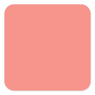 Coral Pink Large Square Sticker