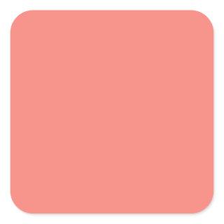 Coral Pink Large Square Sticker