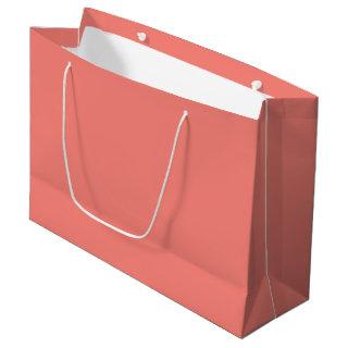 Coral Pink Solid Color Large Gift Bag