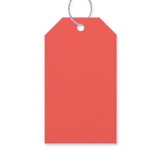 Coral (solid color)  Gift Tags