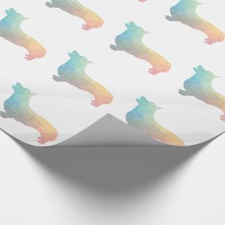 Corgi Dog Geometric Pattern Silhouette Pastel