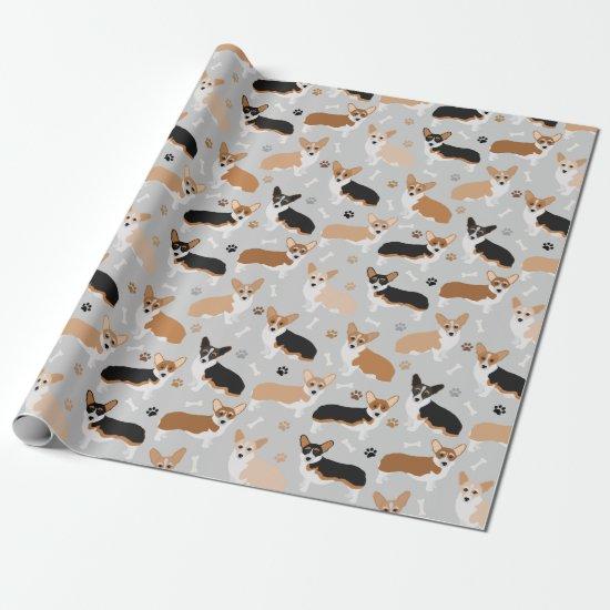 Corgi Dog Paws and Bones