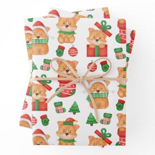 Corgi Puppy Dog Cute Festive Elf Santa Christmas  Sheets