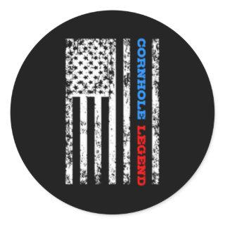 Cornhole Champion Bean Bag Corn Hole Toss Classic Round Sticker