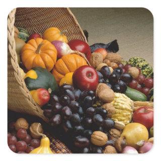 Cornucopia, Horn of Plenty Square Sticker