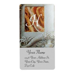 CORNUCOPIA  MONOGRAM , black and white grey brown Label