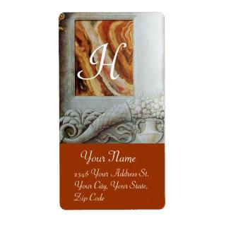 CORNUCOPIA  MONOGRAM , black and white grey brown Label