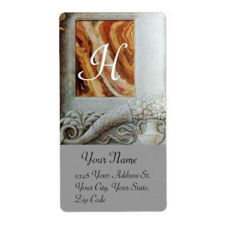 CORNUCOPIA  MONOGRAM , black and white grey brown Label