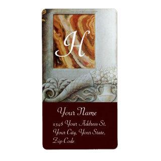 CORNUCOPIA  MONOGRAM , black and white grey brown Label