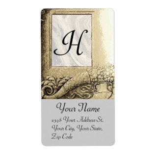 CORNUCOPIA  MONOGRAM , black and white grey Label