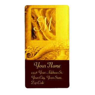 CORNUCOPIA  MONOGRAM , bright gold yellow brown Label