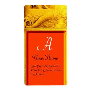 CORNUCOPIA  MONOGRAM , bright gold yellow orange Label