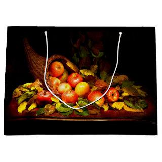 Cornucopia with apples large gift bag