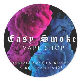 Corolful Smoke Vape Shop Classic Round Sticker