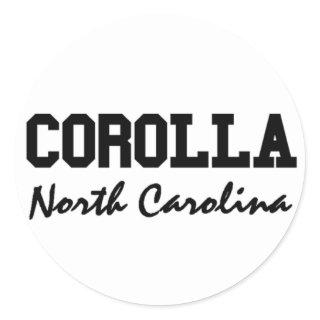 Corolla North Carolina Classic Round Sticker