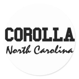 Corolla North Carolina Classic Round Sticker