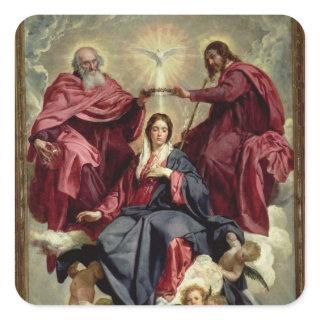 Coronation of the Virgin, c.1641-42 Square Sticker