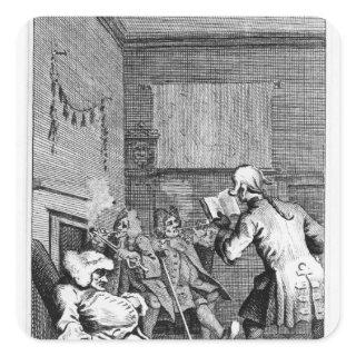 Corporal Trim reading a sermon Square Sticker