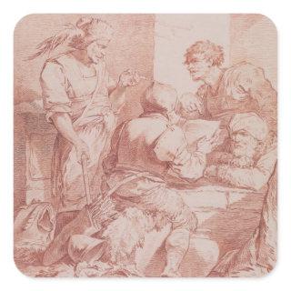 Corps de Garde (Barbarians Defeated by a Book) (re Square Sticker