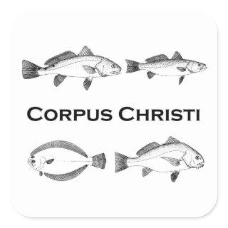 Corpus Christi Fishing  - Saltwater Fish Square Sticker