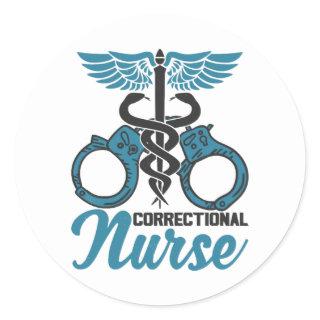 Correctional Nurse Nursing Prison Faciliity Classic Round Sticker