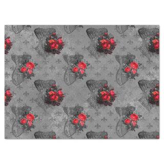 Corset and Red Rose Decoupage Tissue Paper