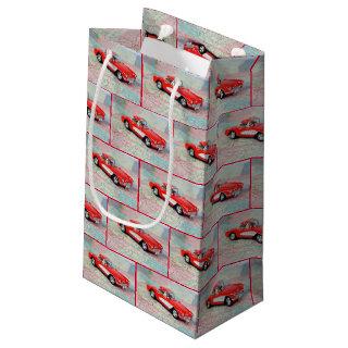 Corvette 1957 on road map small gift bag