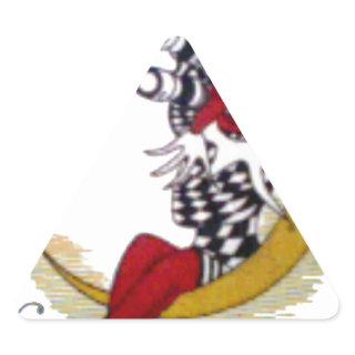 Cosmic Gaze: Elf on the Moon Adventure Triangle Sticker