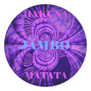 Cosmic Hakuna Art Print Classic Round Sticker