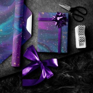 Cosmic Ink | Turquoise Blue Purple Galaxy Nebula