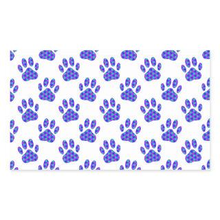 Cosmic Paw Print Pattern Rectangular Sticker