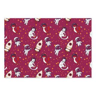 Cosmic space man fox cat stars pattern  sheets